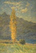 Henri Decaisne Un Peuplier a laurore pras des lacs du Bourget Spain oil painting artist